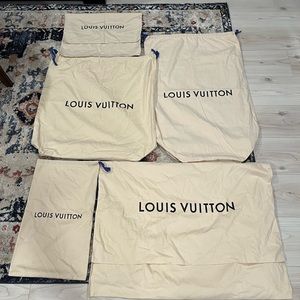 5 New Louis Vuitton dust bags
